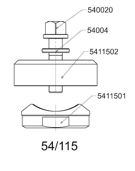 PERFORADOR REDONDO PARA CHAPA  FORZA  SERIE 54